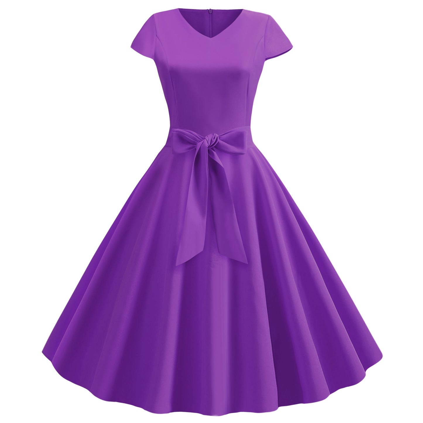 Robe femme Berg-Feldt, coupe vintage, ajustée, avec nœud