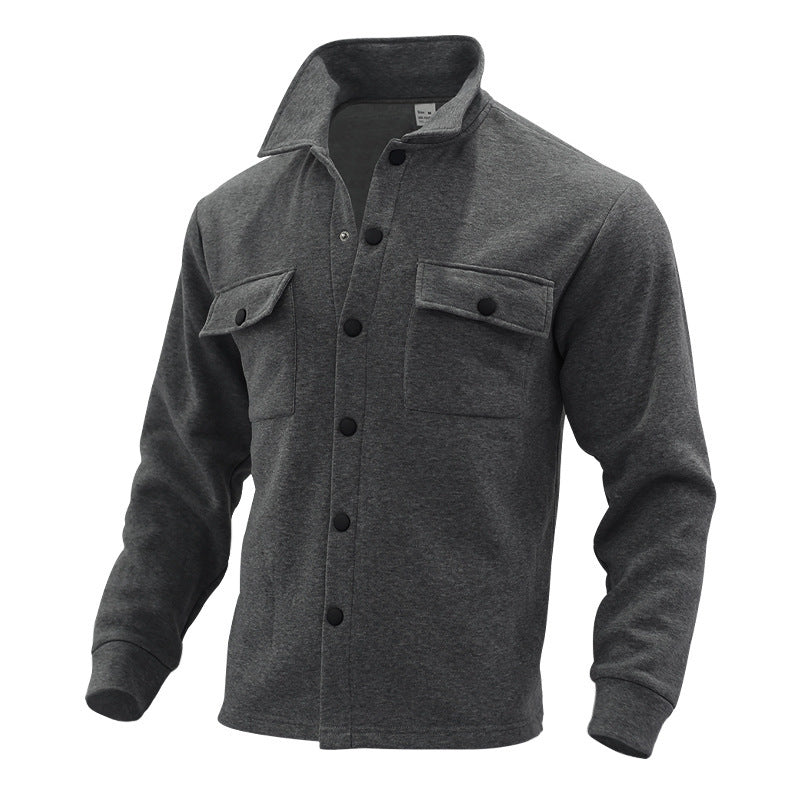 Herren lässige Hemdjacke mit praktischen Taschen und modernem Stehkragen Berg-Feldt