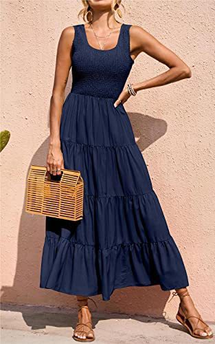 Robe longue étagée pour femme avec haut élastique de berg-feldt