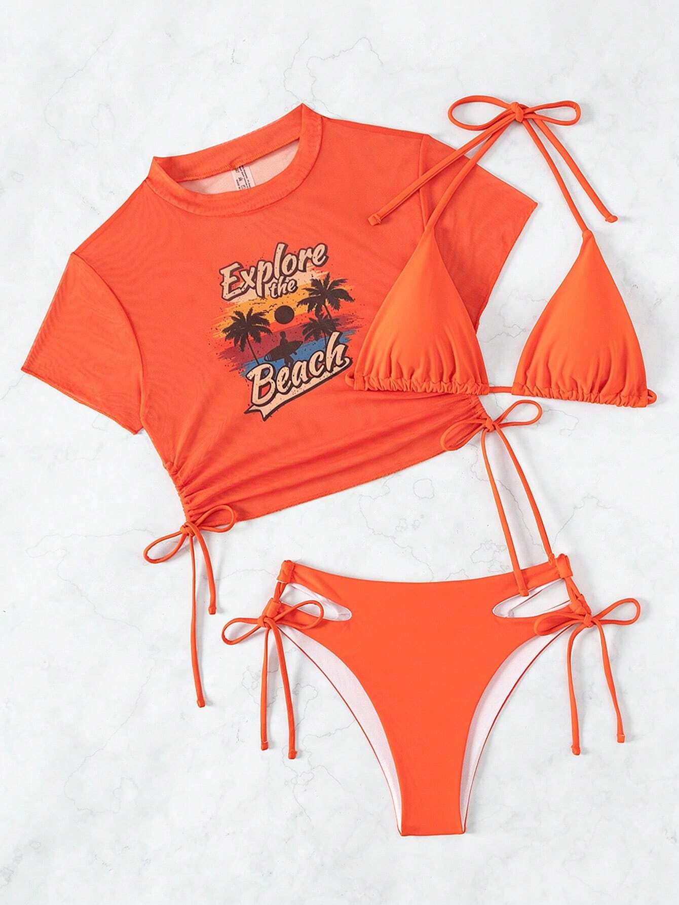 Ensemble bikini pour femme avec haut transparent et découpes berg-feldt