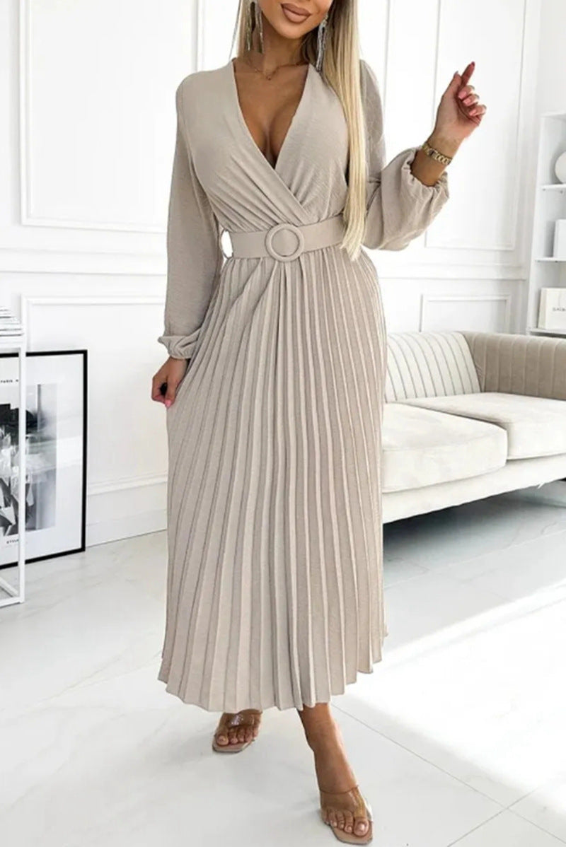 Robe cache-cœur élégante pour femme avec plissé et ceinture de berg-feldt