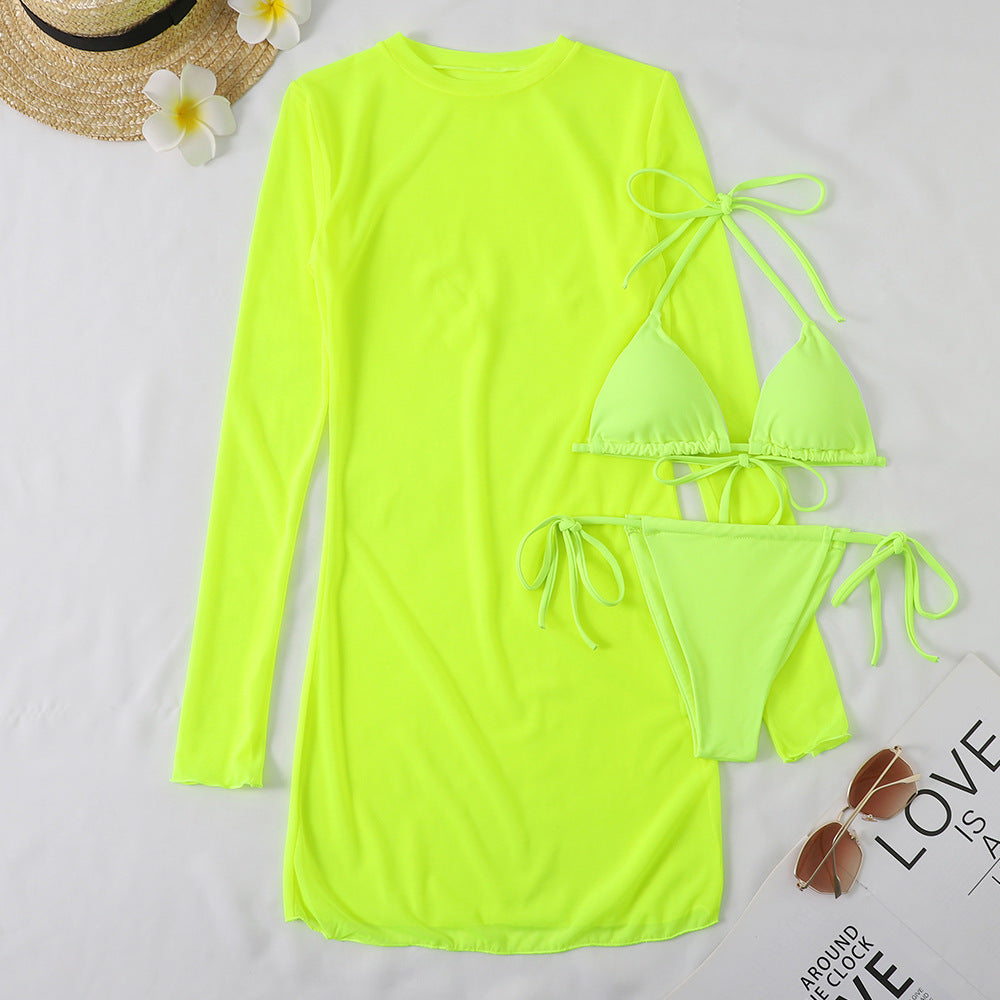 Strandkleid und Bikini mit langen Ärmeln und verstellbaren Trägern von berg-feldt