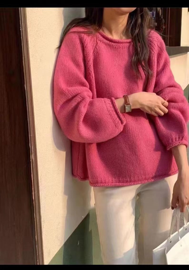 Pull en maille confortable pour femme avec coupe décontractée et manches aérées Berg-Feldt