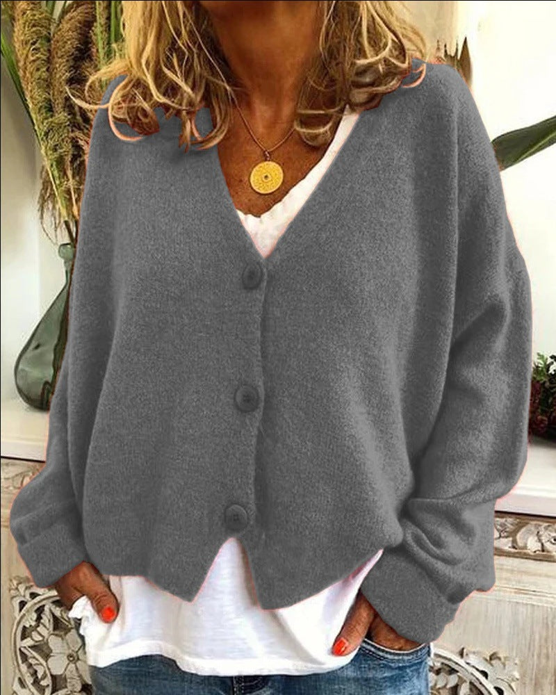 Cardigan décontracté en tricot pour femme avec devant ouvert et fermeture boutonnée Berg-Feldt