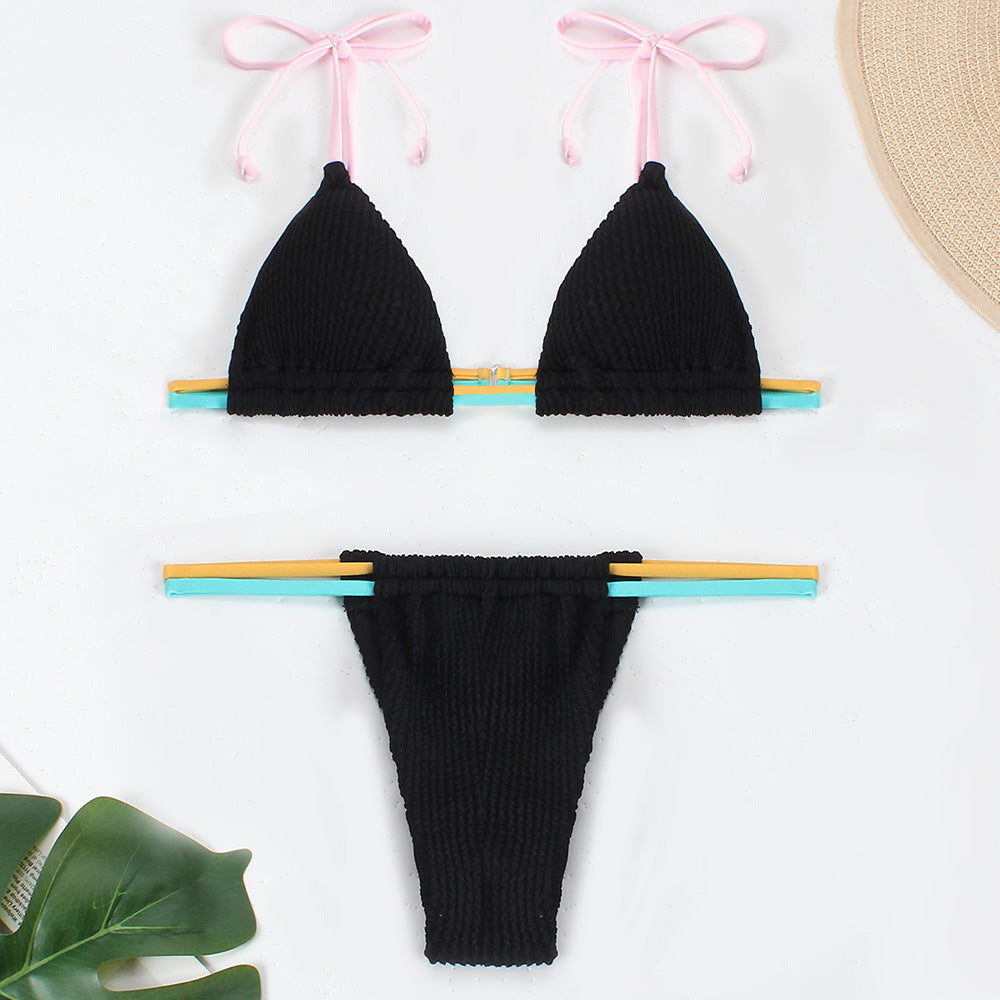 Maillot de Bain Triangle Femme Berg-Feldt avec Rayures Colorées