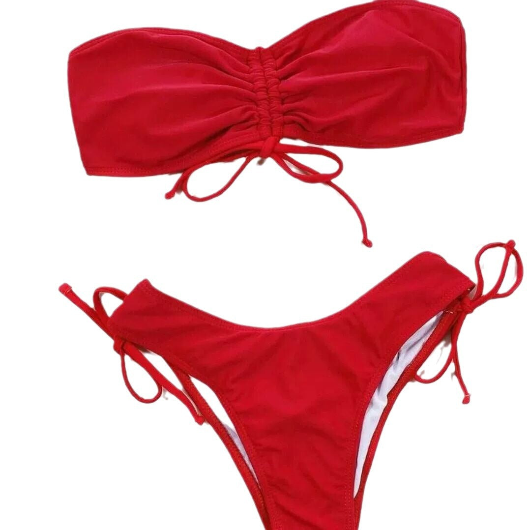 Berg-feldt Ensemble bikini femme, froncé, sans bretelles
