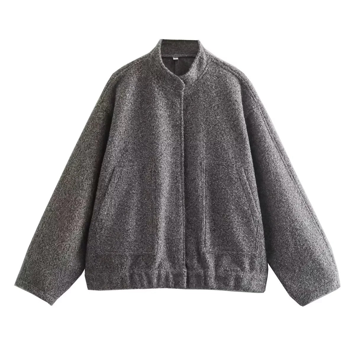 Damen Oversized Wolljacke im schlichten Design Berg-Feldt