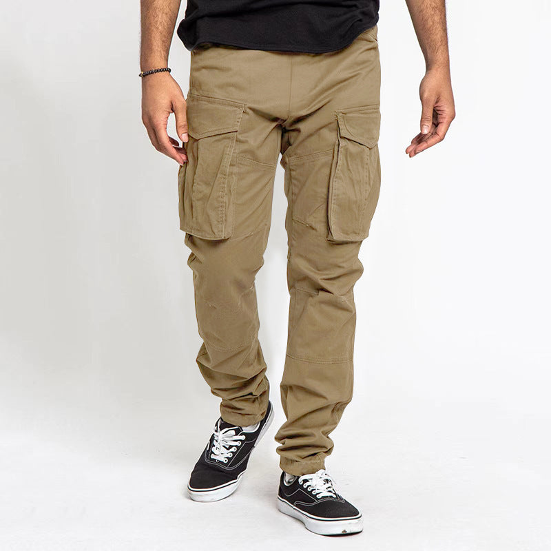 Pantalon cargo à la mode pour hommes avec poches multifonctions et taille élastique Berg-Feldt
