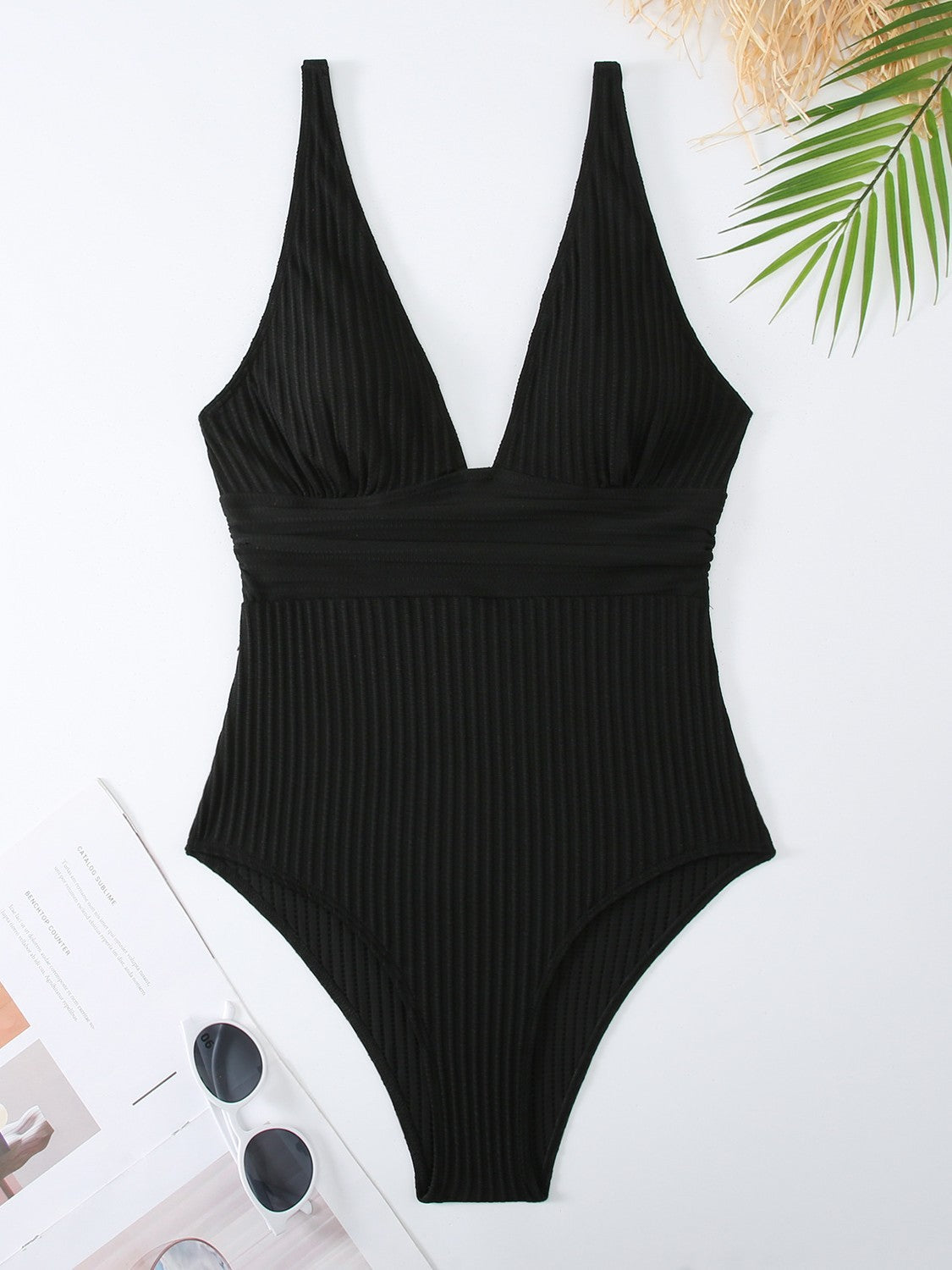 Maillot de bain femme Berg-feldt coupe haute et côtelé