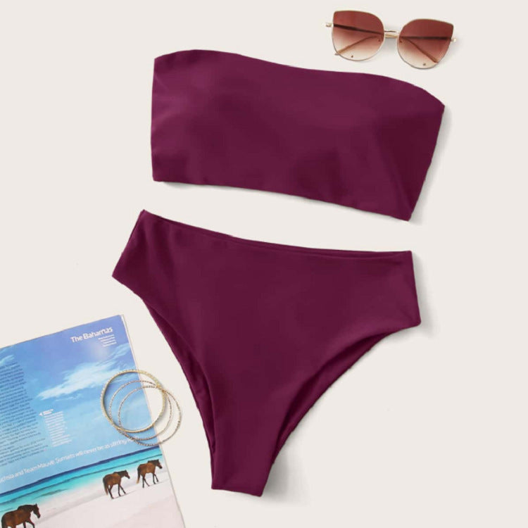 Ensemble bikini pour femme avec haut bandeau et bas taille haute berg-feldt