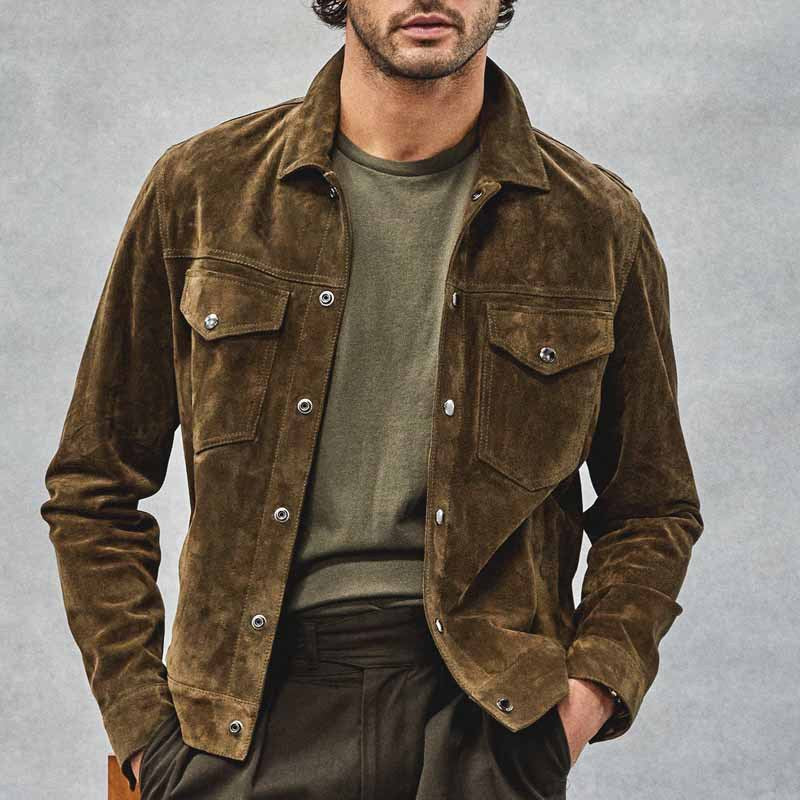 Veste élégante en daim pour homme avec poches poitrine pratiques Berg-Feldt