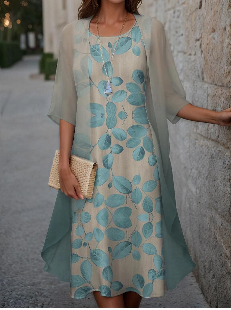 Robe décontractée élégante pour femme à coupe asymétrique et motif floral de berg-feldt