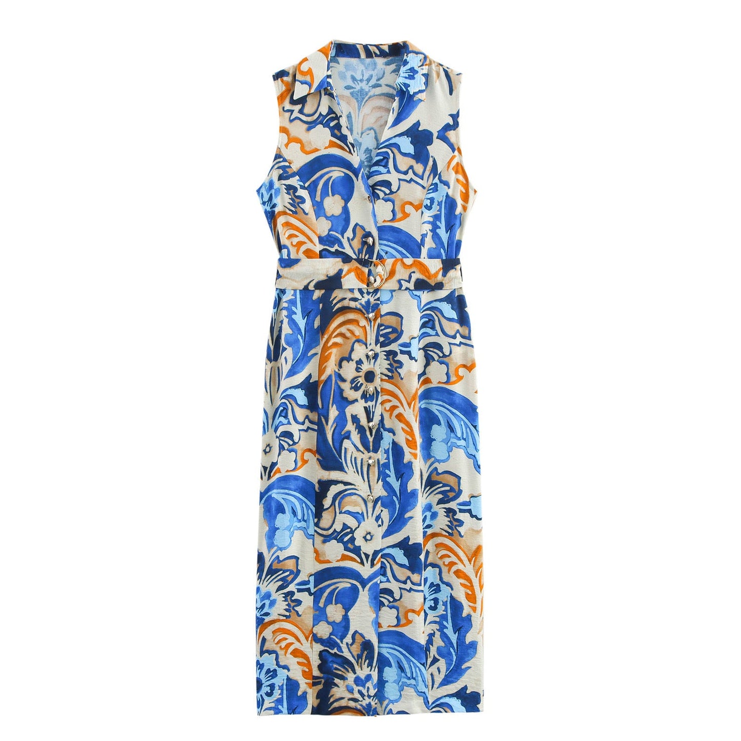 Robe mi-longue ceinturée à imprimé floral berg-feldt pour femme