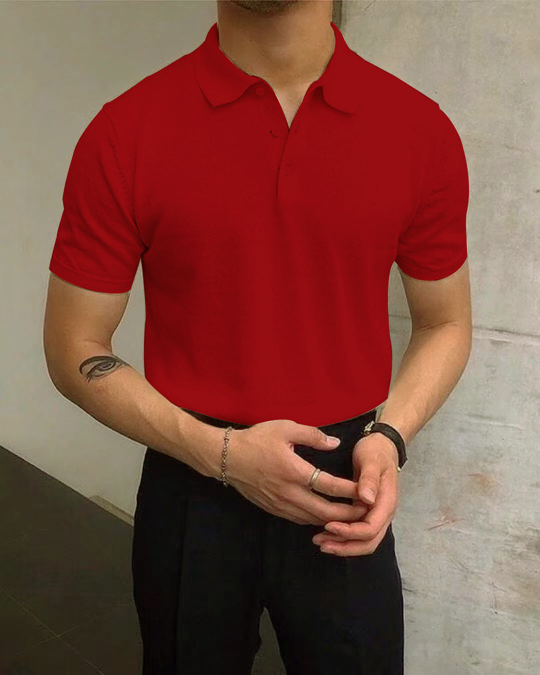Herren Polo-Shirt aus atmungsaktiver Baumwolle mit elegantem Kragen Berg-Feldt