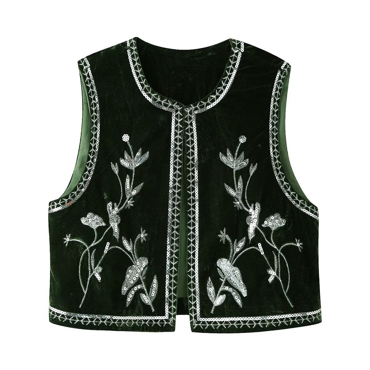 Women's Embroidered Velvet Vest berg-feldt