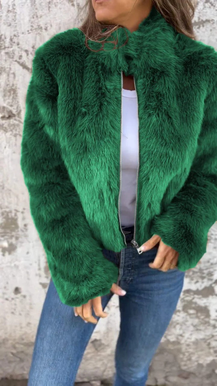 Damen Bomberjacke en fausse fourrure Berg-Feldt