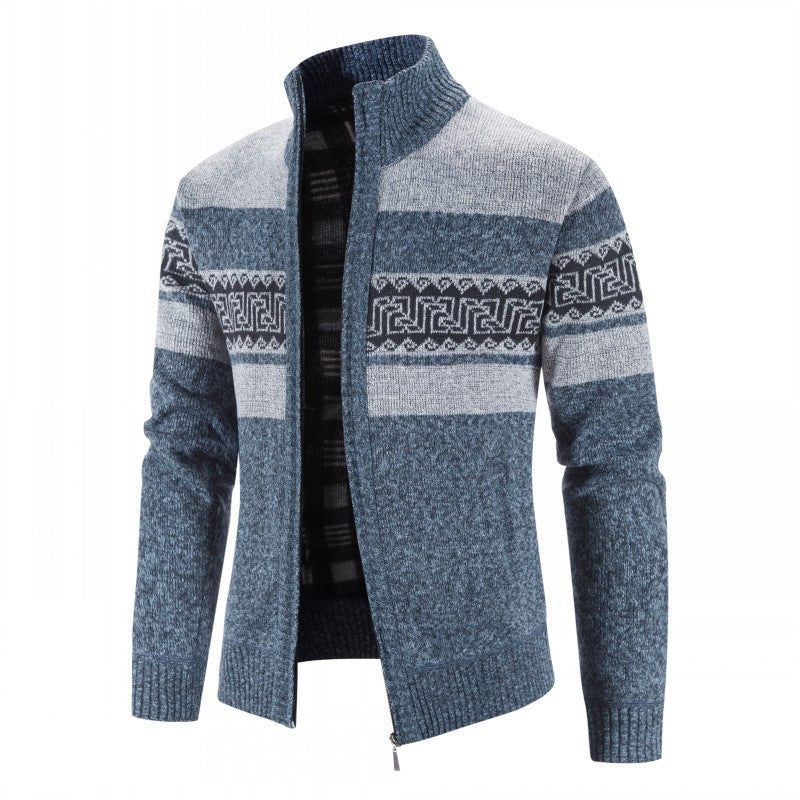 Gilet en tricot pour homme à col montant avec motifs attrayants Berg-Feldt