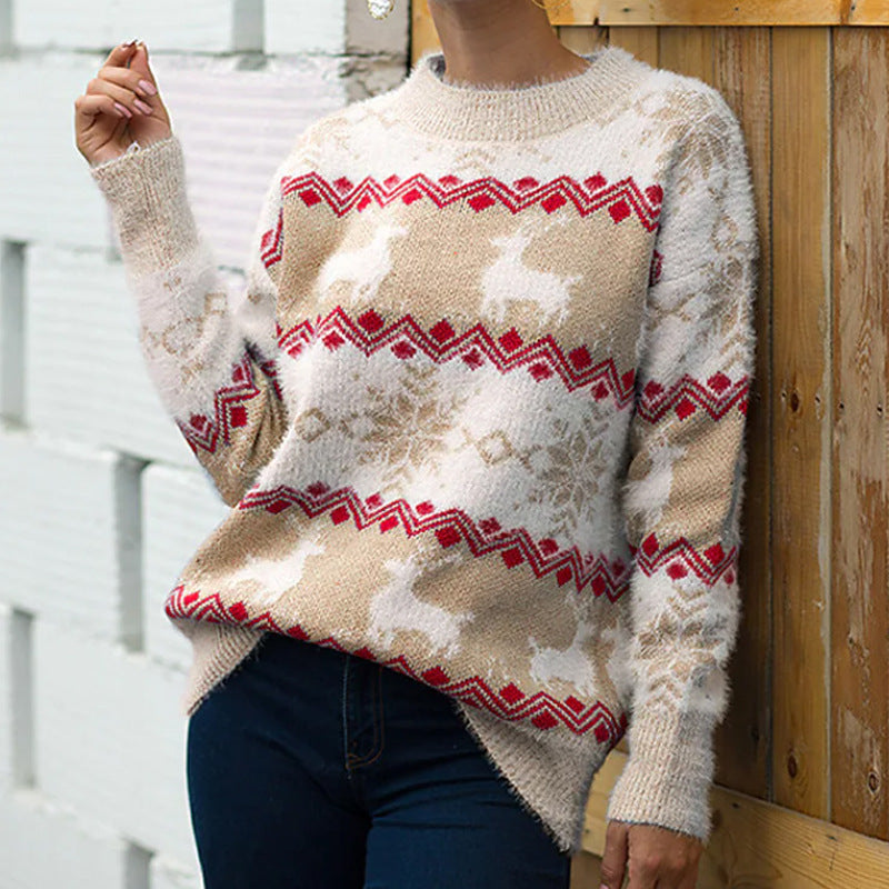 Pull de Noël confortable pour femme avec motif de renne festif Berg-Feldt