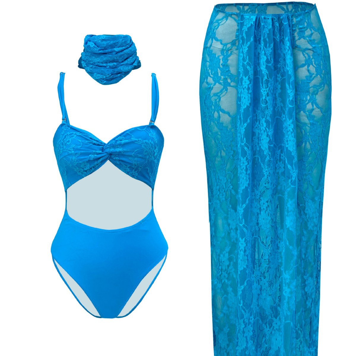 Élégant ensemble maillot de bain pour femme avec dentelle florale et détails raffinés de berg-feldt