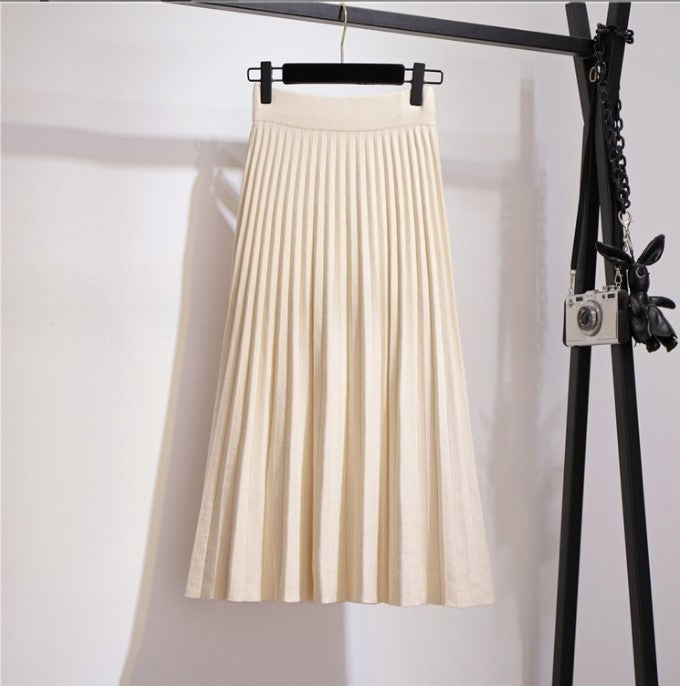 Damen Plissierter Maxi-Rock aus hochwertigem Strickstoff Berg-Feldt