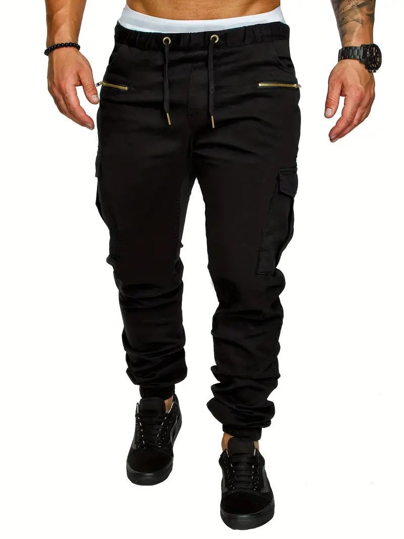 Pantalon cargo de jogging pour hommes avec taille élastique et poches zippées pratiques Berg-Feldt