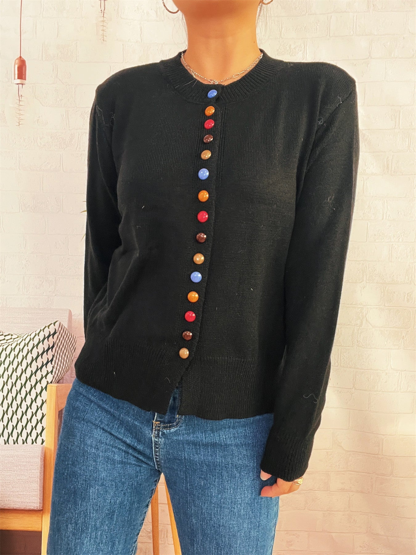 Cardigan élégant pour femme avec boutons colorés Berg-Feldt