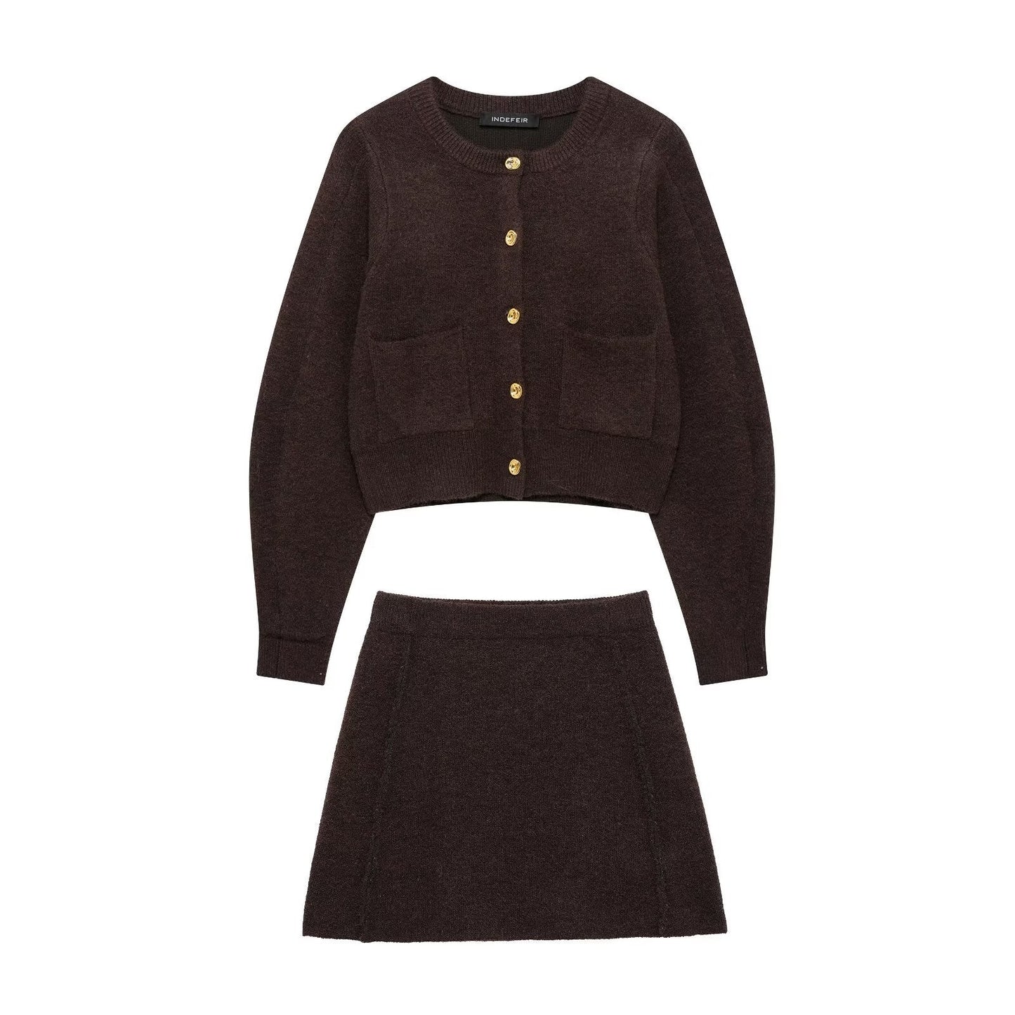 Mini-jupe évasée en maille Berg-feldt pour femme