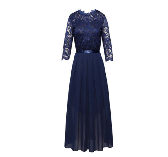 Robe longue pour femme avec détails en dentelle et jupe transparente Berg-Feldt