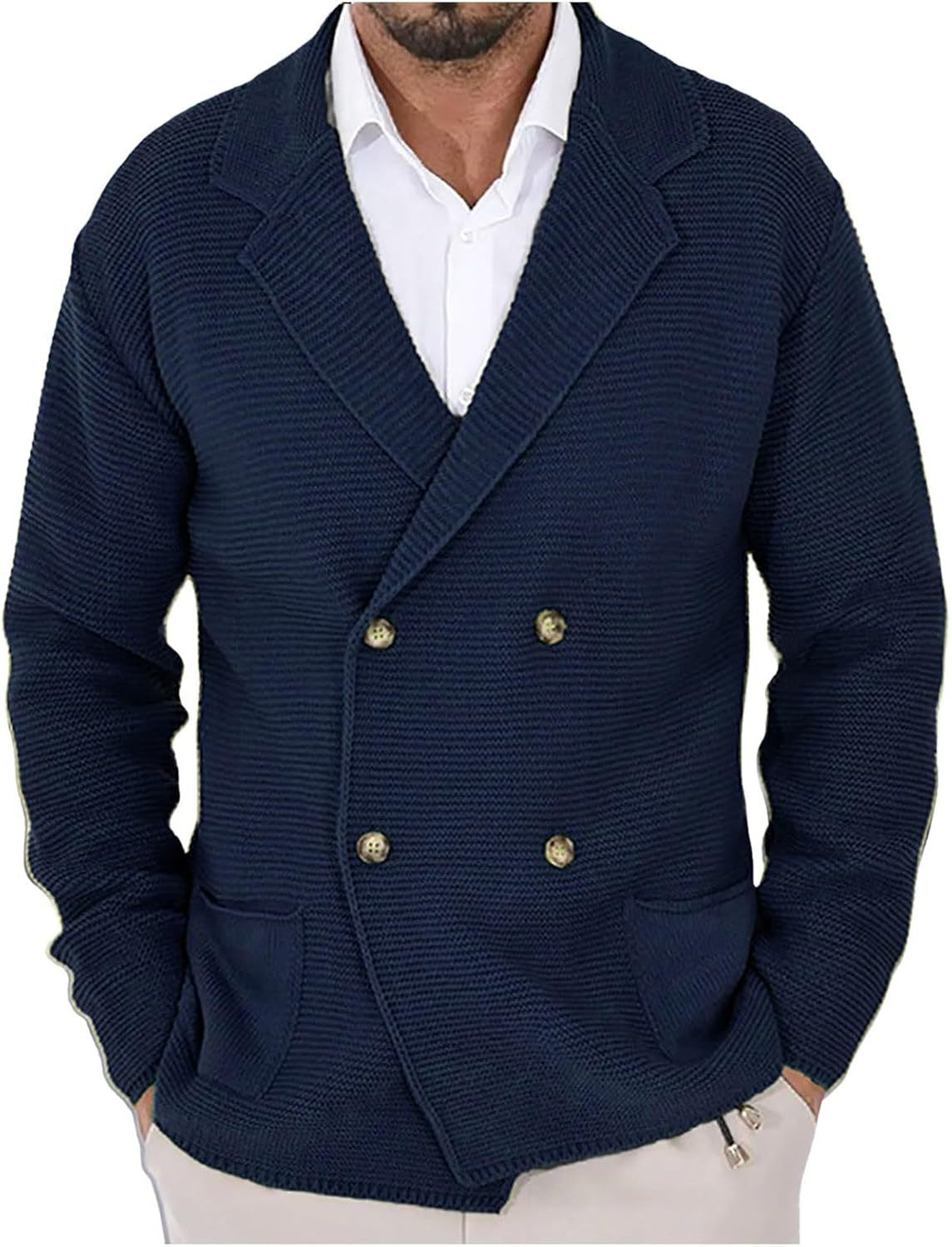 Herren Strickjacke mit modischem Schalkragen und dekorativen Knöpfen Berg-Feldt