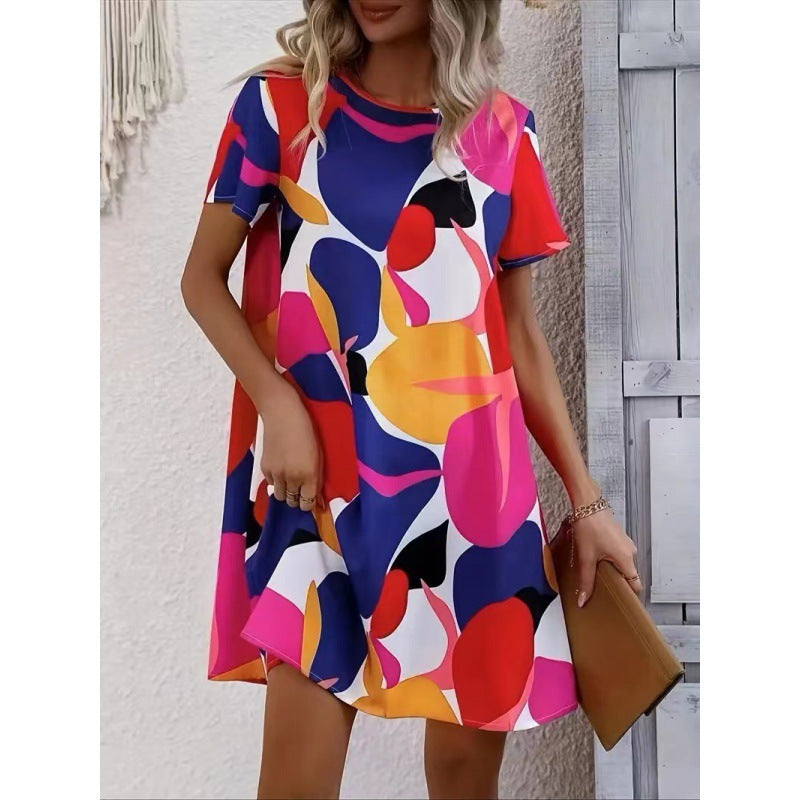 Robe T-shirt décontractée Berg-Feldt pour femme avec imprimé abstrait