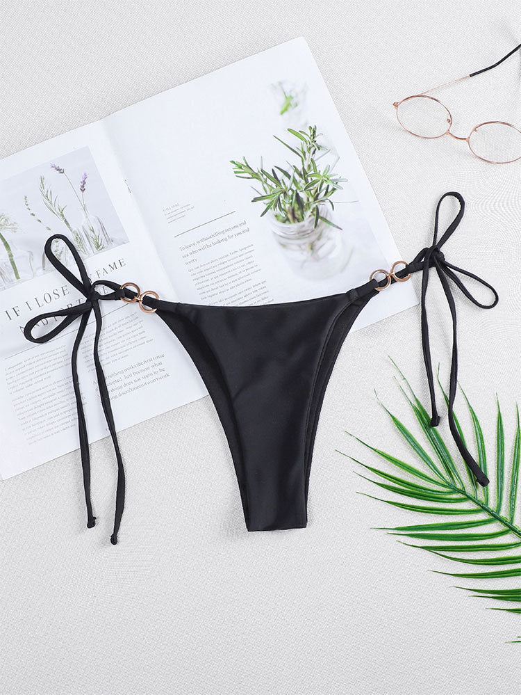 Bas de bikini femme avec liens à nouer et détails dorés berg-feldt
