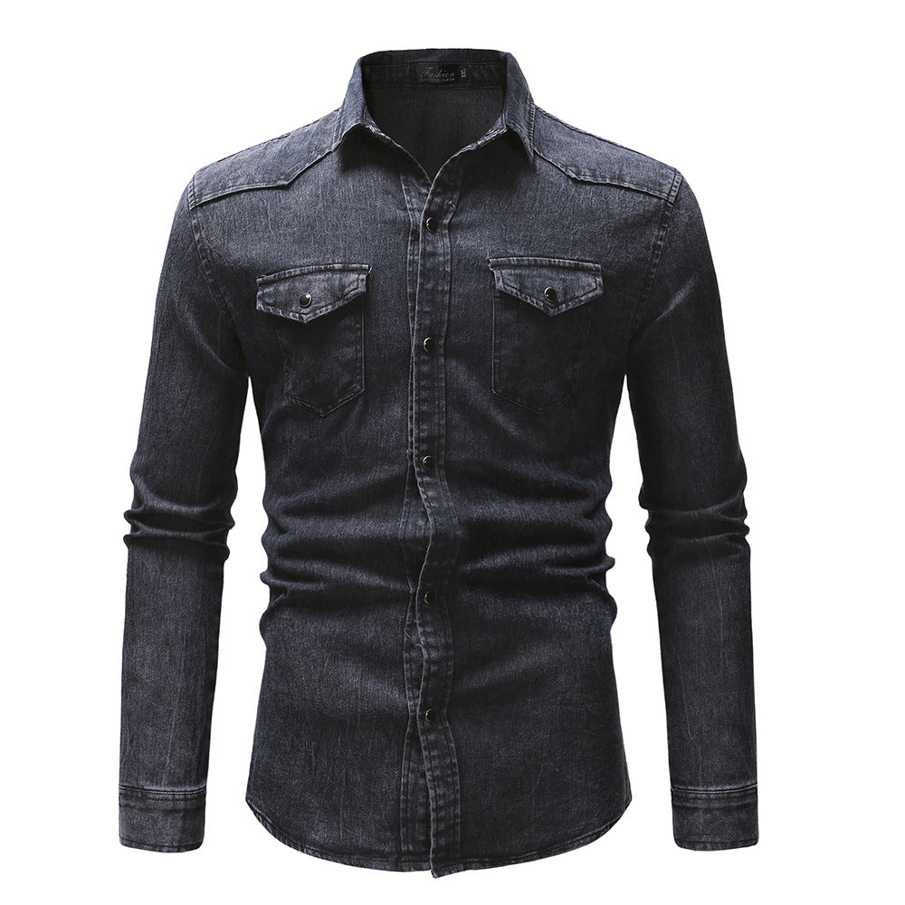 Herren Jeanshemd mit modernen Details und praktischen Taschen Berg-Feldt