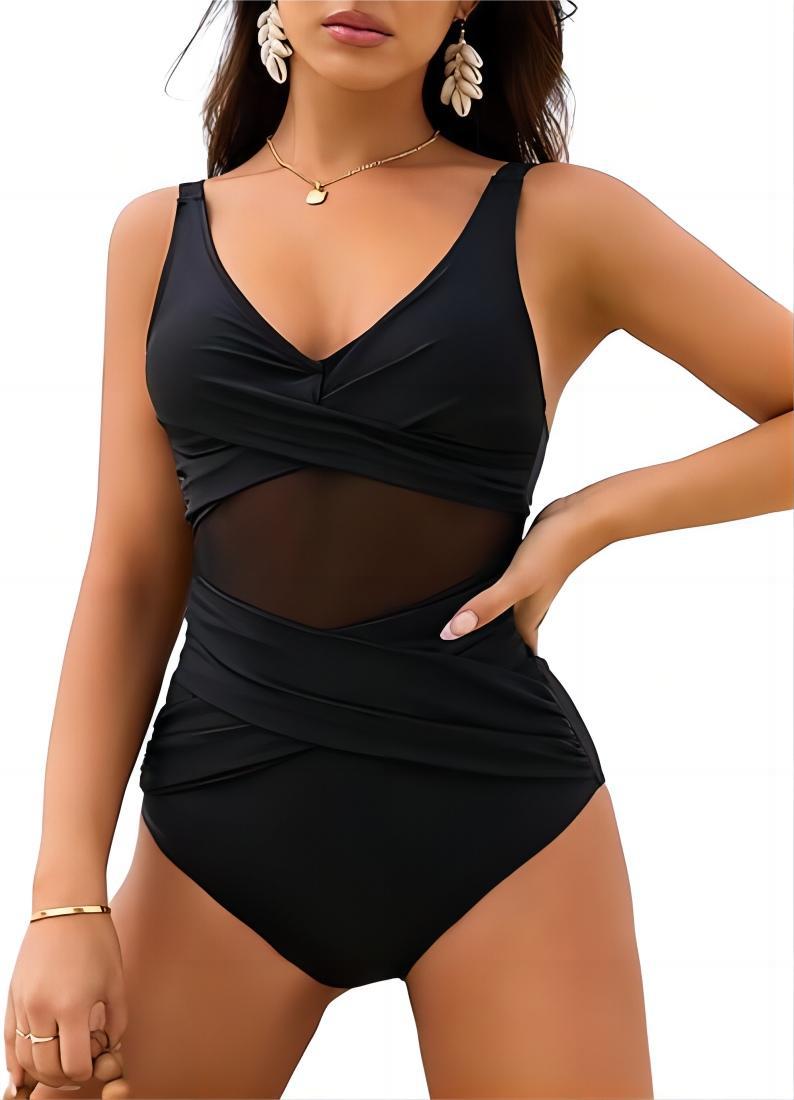 Maillot de bain à taille haute avec volants de berg-feldt pour femme