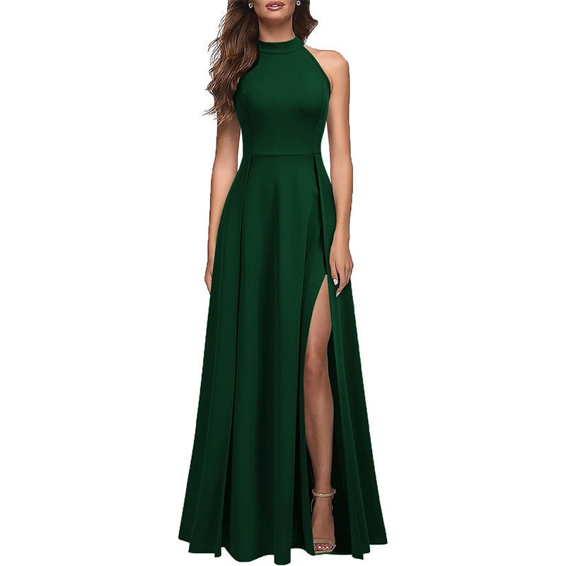 Elegantes Maxikleid mit Seitenschlitz und edlem Kragen von berg-feldt