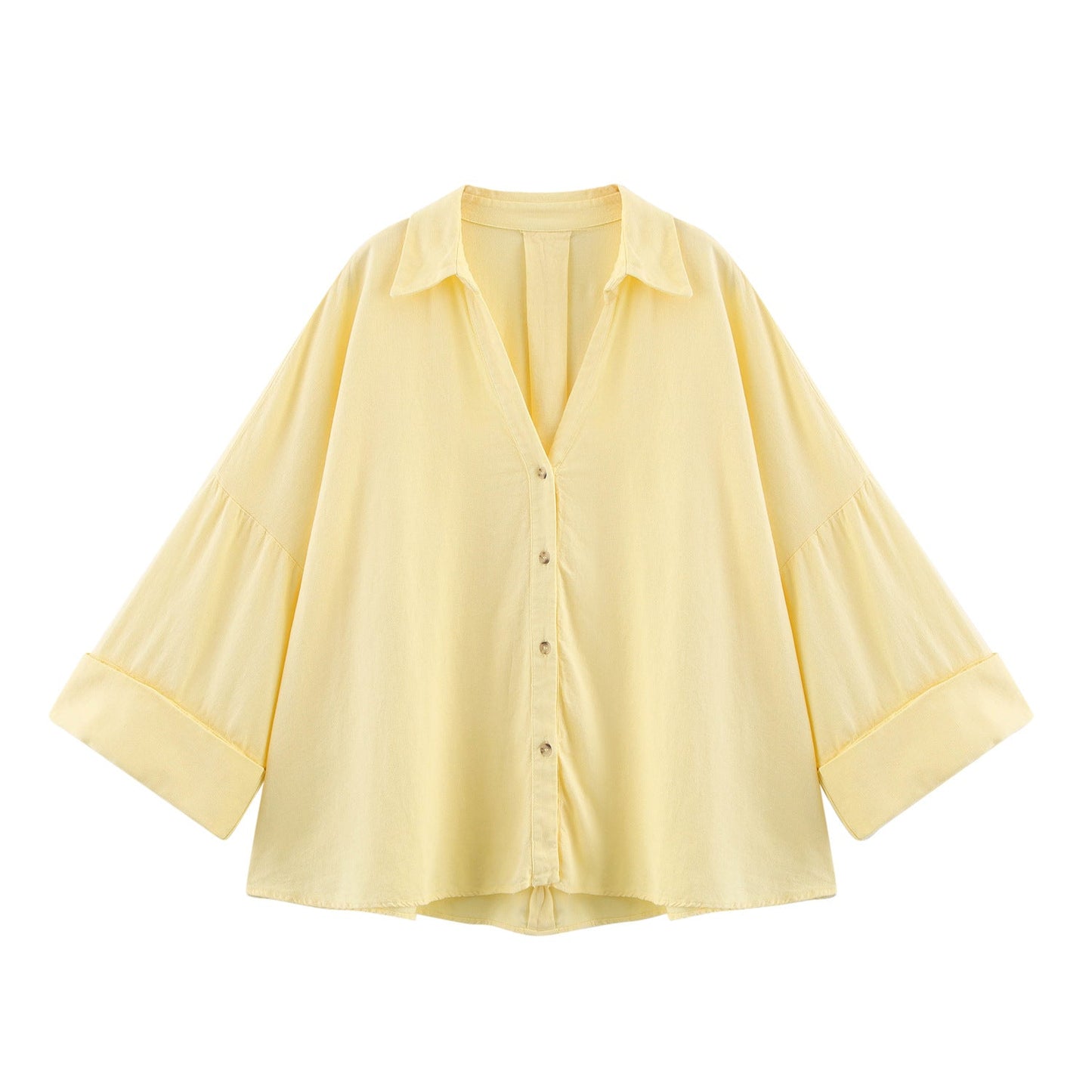 Chemisier pour femme, coupe décontractée, boutonné, manches cloche, berg-feldt