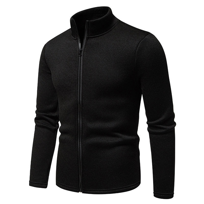 Herren Fleecejacke mit hoher Stehkragen und durchgehendem Reißverschluss Berg-Feldt