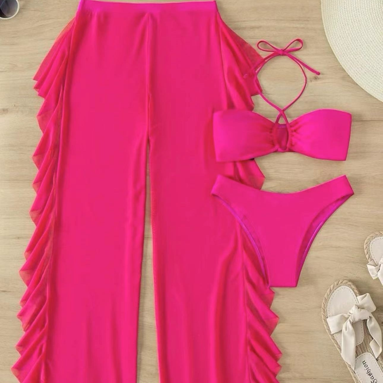 Bikini avec jupe portefeuille et laçages tendance de berg-feldt