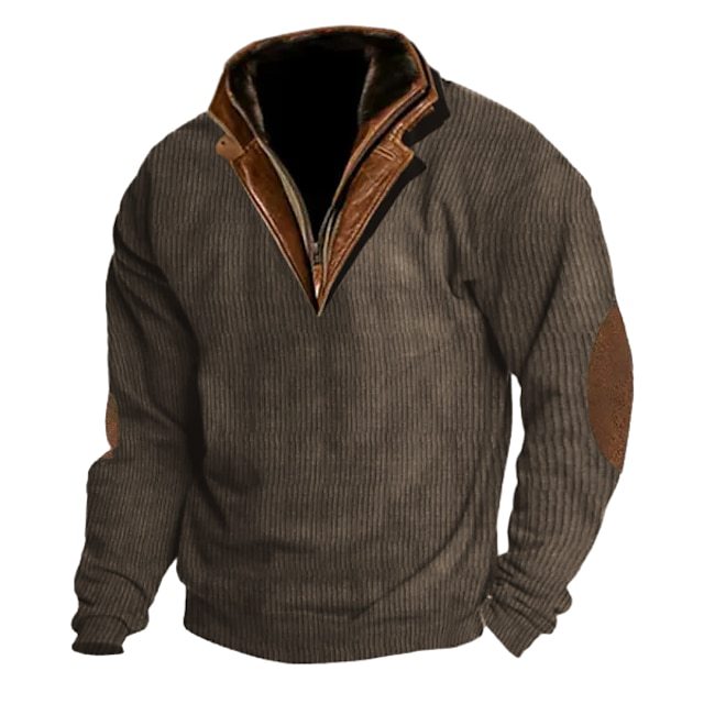 Pull en maille pour homme avec détails et col montant Berg-Feldt