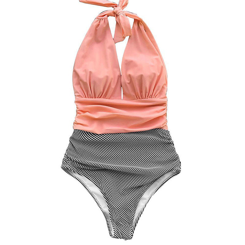 Maillot de bain femme Berg-Feldt, coupe échancrée, dos nu à nouer autour du cou