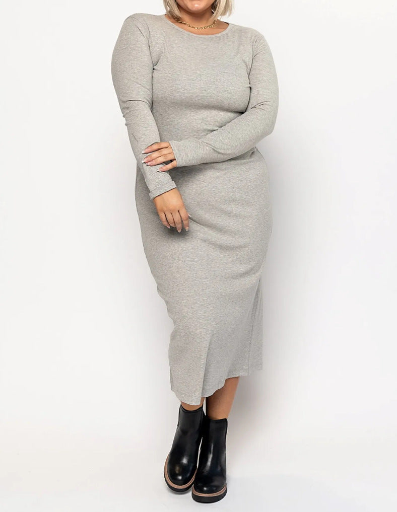 Baumwoll-Maxikleid für Damen, langärmelig, lässig und hautfreundlich von berg-feldt