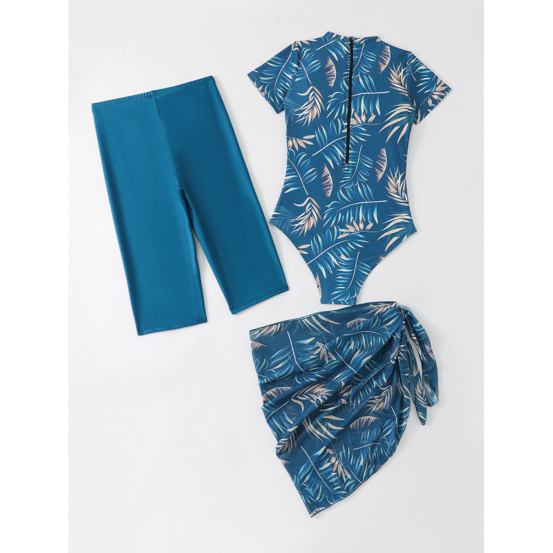 Ensemble de bain sportif pour femme avec combinaison à manches courtes et jupe portefeuille de berg-feldt