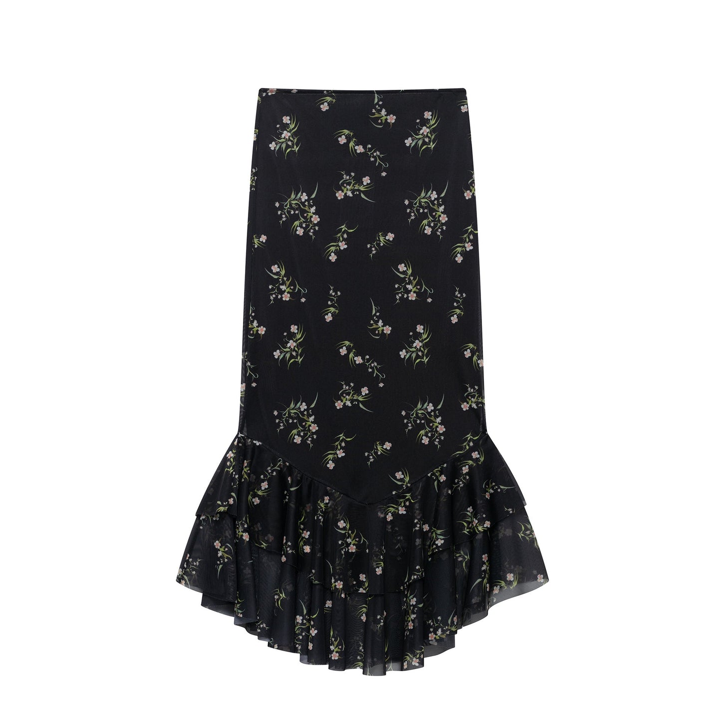 Women's Floral Frill Maxi Skirt berg-feldt
