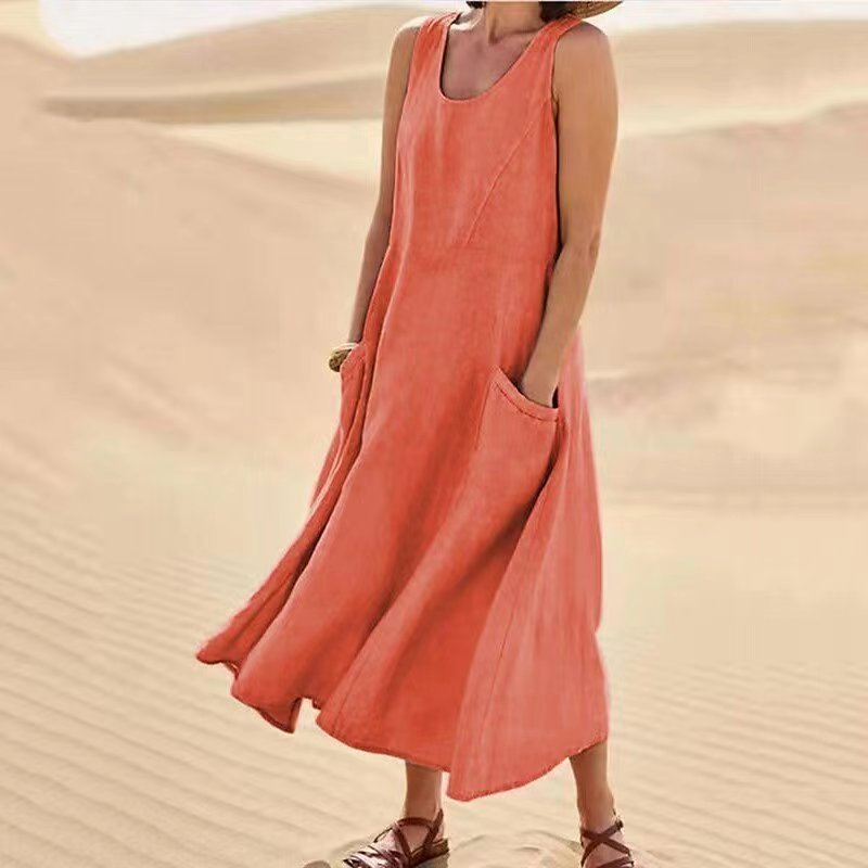 Robe longue d'été pour femme avec poches pratiques et coupe décontractée Berg-Feldt