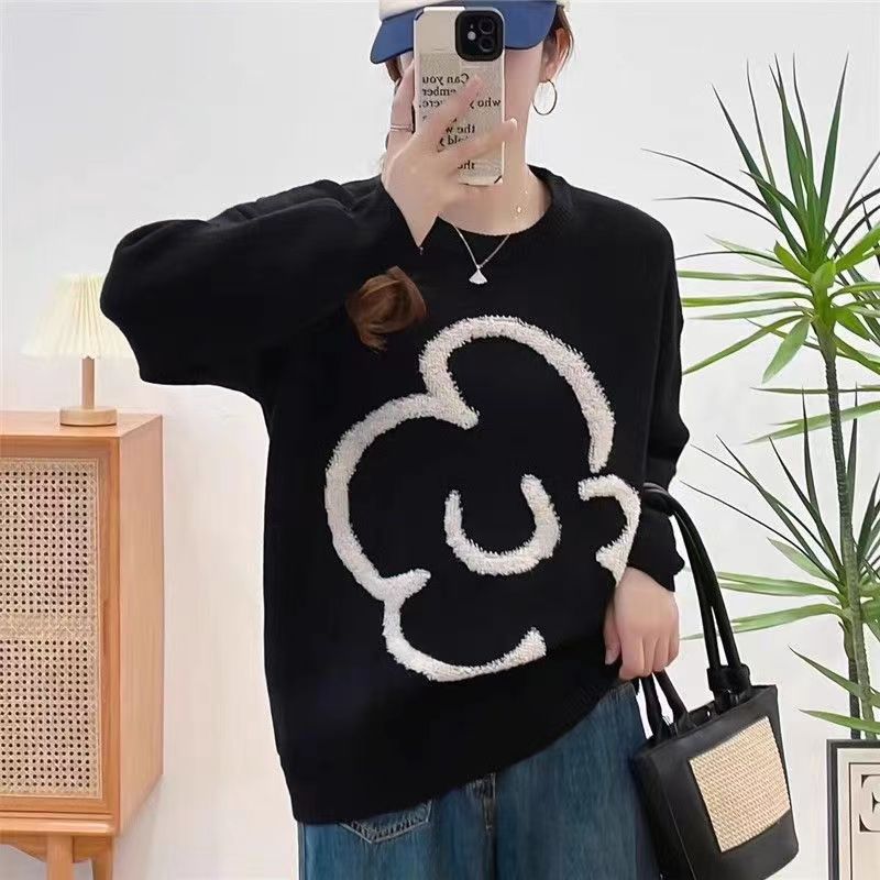 Pull tricoté décontracté pour femme avec motif floral Berg-Feldt