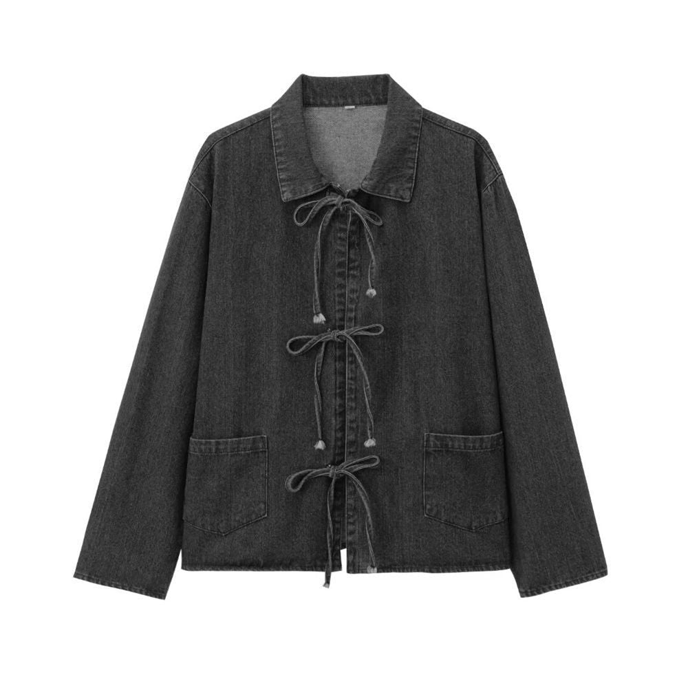 Veste en jean décontractée pour femme Berg-Feldt avec cordon de serrage