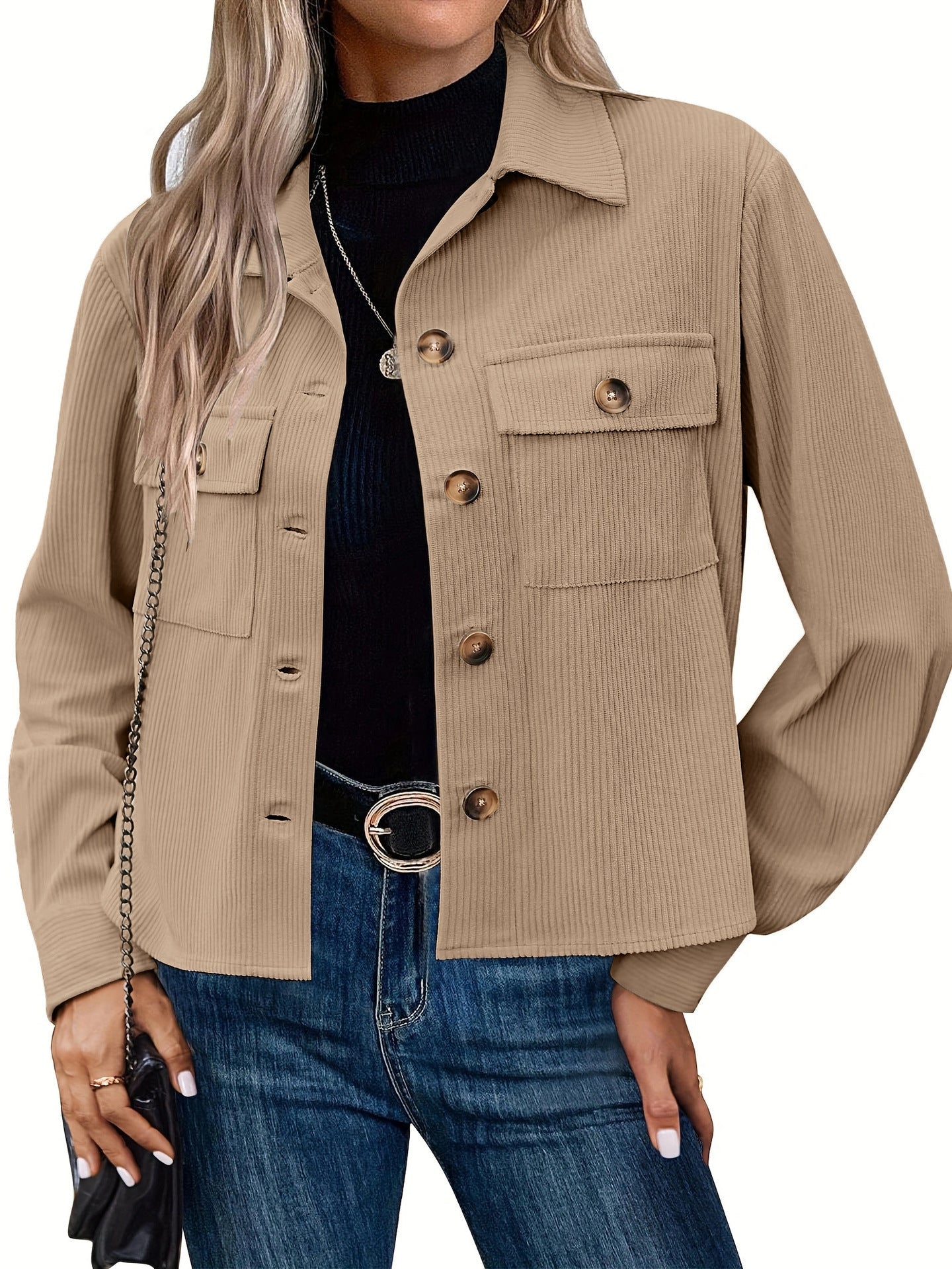 Veste en velours côtelé pour femme avec deux poches poitrine Berg-Feldt