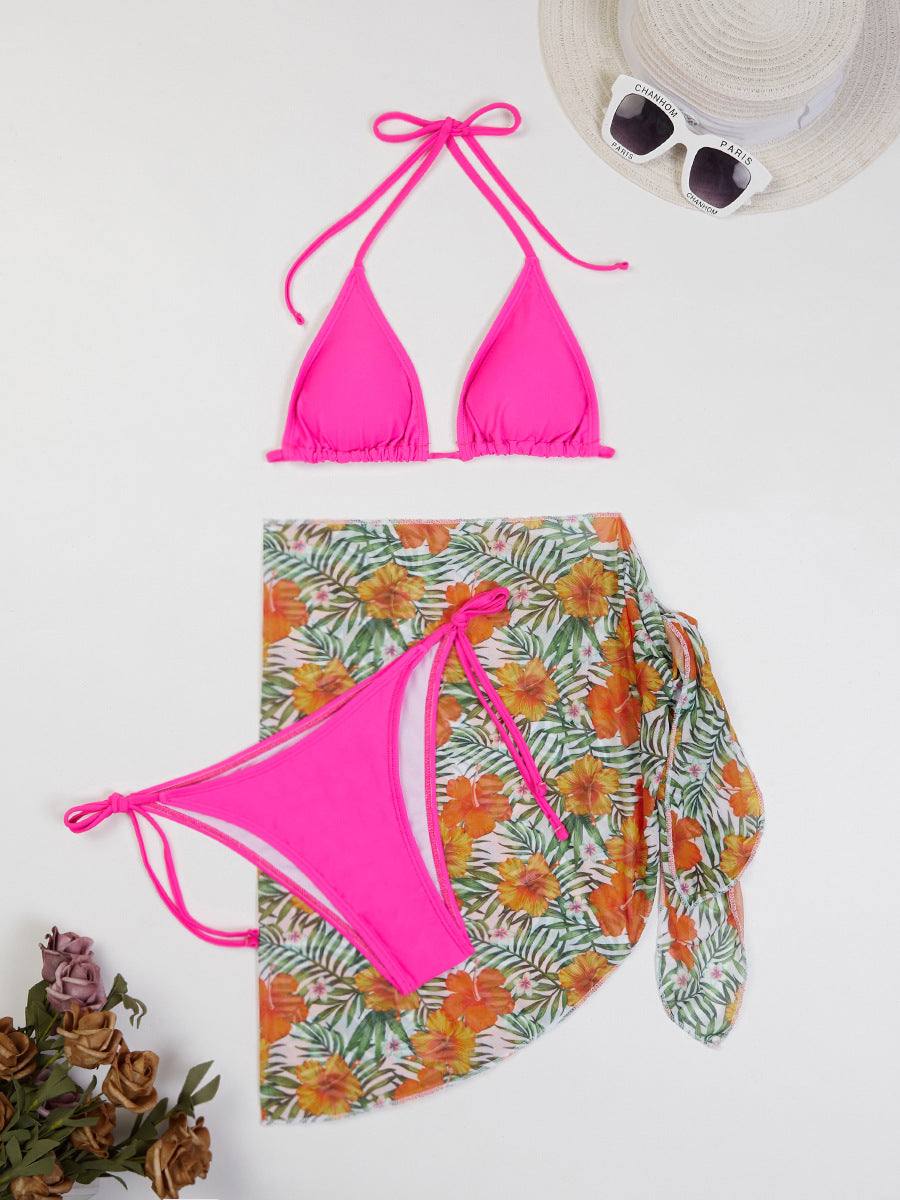 Strandset Damen, zweiteilig, Blumenmuster, verstellbare Bänder von berg-feldt
