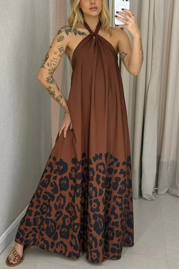 Maxikleid für Damen mit auffälligem Leopardenmuster von berg-feldt