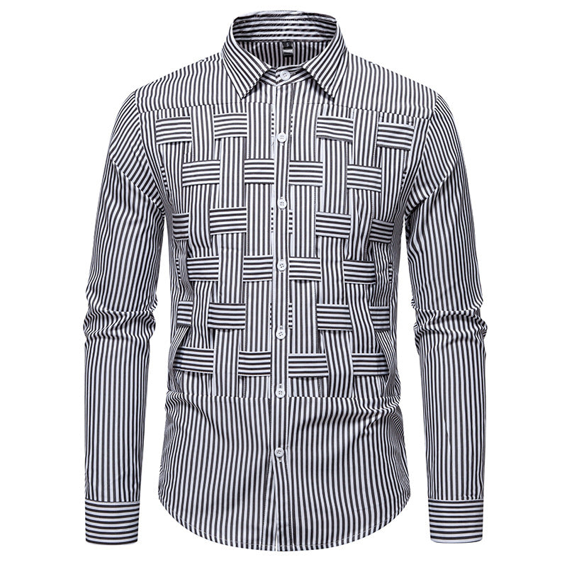 Chemise homme à manches longues avec motifs mélangés Berg-Feldt