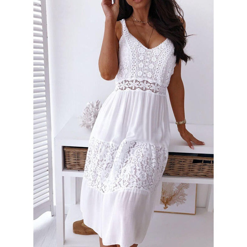 Robe longue en dentelle bohème par berg-feldt